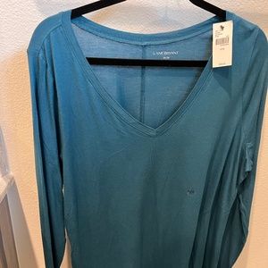 NWT's!!!  Women's Top Long Sleeve; Caribbean Blue